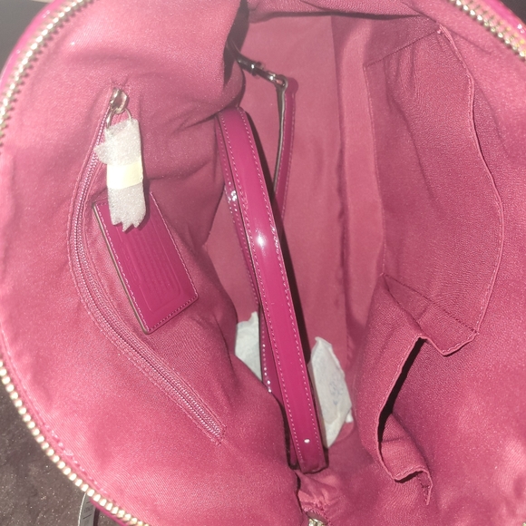 Coach Peyton Link C Embossed Leather Domed Satchel - Picture 14 of 15